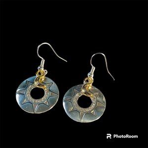 Brighton Silver and Gold Starburst Earrings